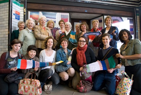 Knitting Circle Art On The Underground