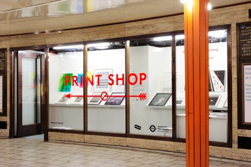 Print Shop, Piccadilly Circus station, 2014 
Photograph: Thierry Bal 