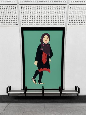 Chantal Joffe, 'A Sunday Afternoon in Whitechapel', 2018. Whitechapel station (Elizabeth line). Commissioned as part of The Crossrail Art Programme. Courtesy of the artist and Victoria Miro Gallery, London. Photo: Prudence Cumming Associates, 2022